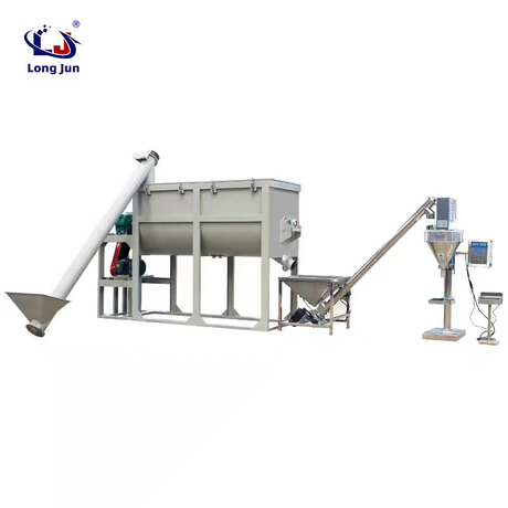 Organic fertilizer feed powder ribbon mixer