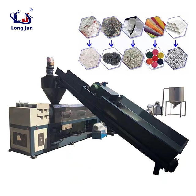Waste plastic recycling extruder granulator plastic recycling machine