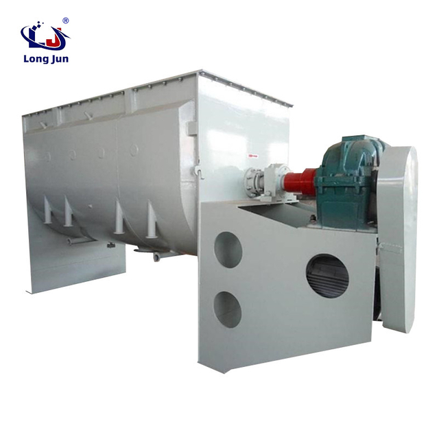 Large Powder Oil Heating Double Screw Belt Horizontal Mixer