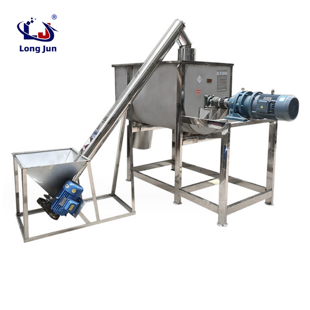 Uniform Mixing Stainless Steel Horizontal Mixer with Spiral Ribbon for Cheese Spread Ingredients